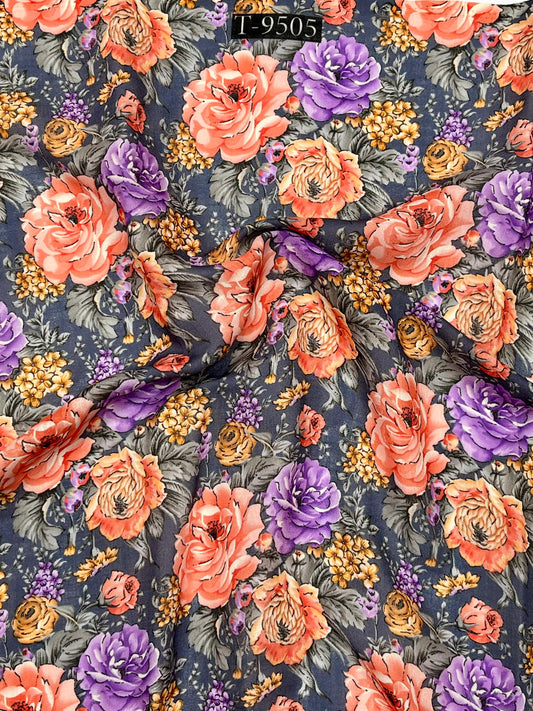 SUMMER COOL FLORAL LINEN FABRICS
