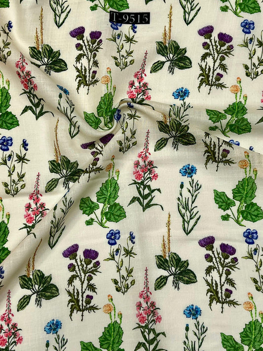SUMMER COOL FLORAL LINEN FABRICS