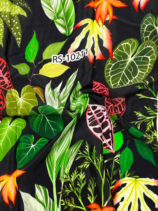 SOOTHING FLORAL PRINT PURE VISCOSE MUSLIN