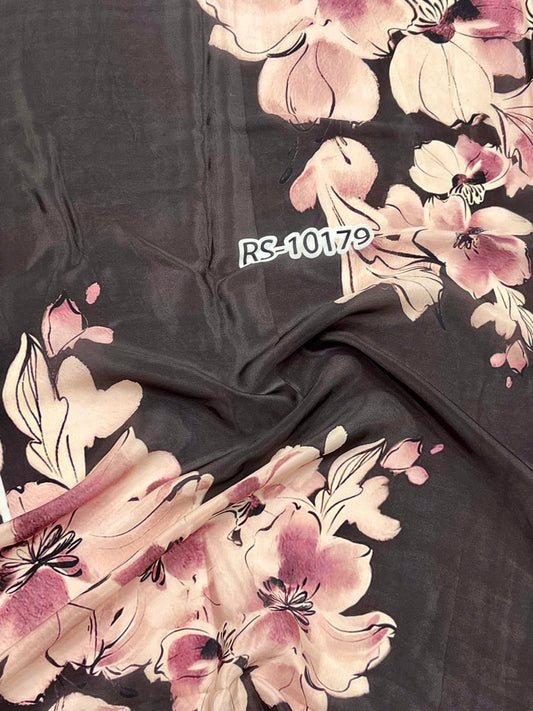 SOOTHING FLORAL PRINT PURE VISCOSE MUSLIN
