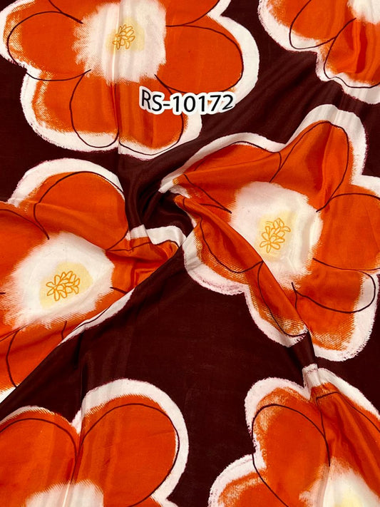 SOOTHING FLORAL PRINT PURE VISCOSE MUSLIN