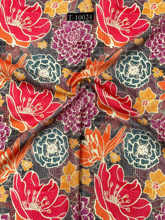 Poly Rayon Designer Floral Collection