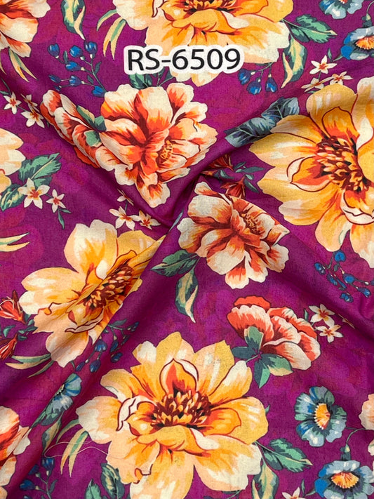 Pure Cotton Cambric Floral Abstract Digital Prints