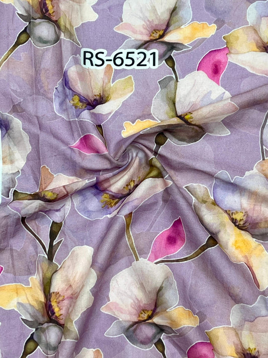 Pure Cotton Cambric Floral Abstract Digital Prints