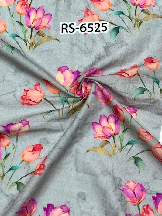 Pure Cotton Cambric Floral Abstract Digital Prints