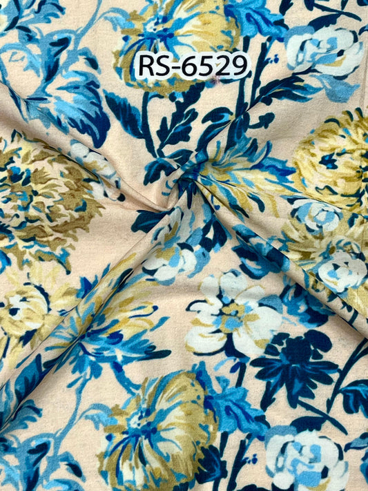 Pure Cotton Cambric Floral Abstract Digital Prints