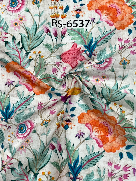 Pure Cotton Cambric Floral Abstract Digital Prints