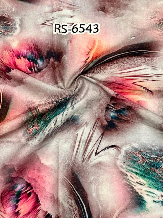 Pure Cotton Cambric Floral Abstract Digital Prints