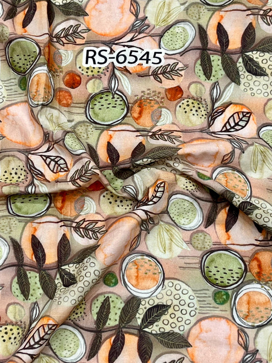 Pure Cotton Cambric Floral Abstract Digital Prints
