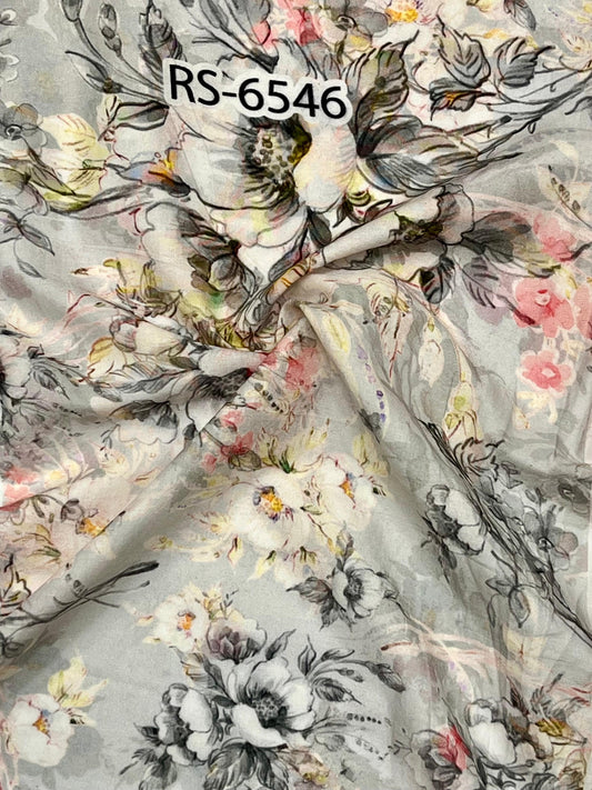 Pure Cotton Cambric Floral Abstract Digital Prints