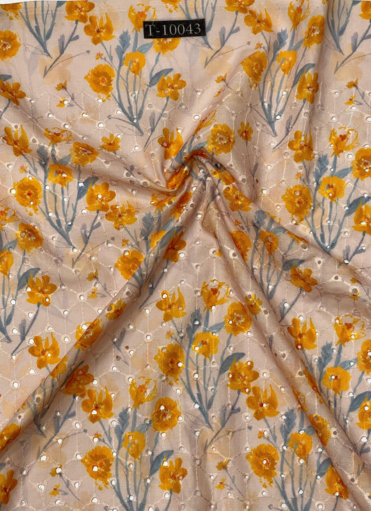 Summer Floral Print On Cotton Hakoba