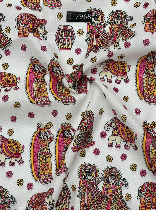 SWISS COTTON LINEN TRADITIONAL DIGITAL PRINTS