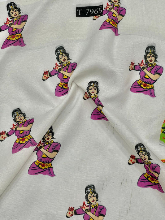 SWISS COTTON LINEN TRADITIONAL DIGITAL PRINTS