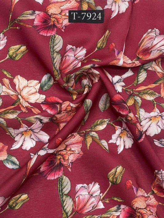 SWISS LINEN COTTON FLORAL PRINTS