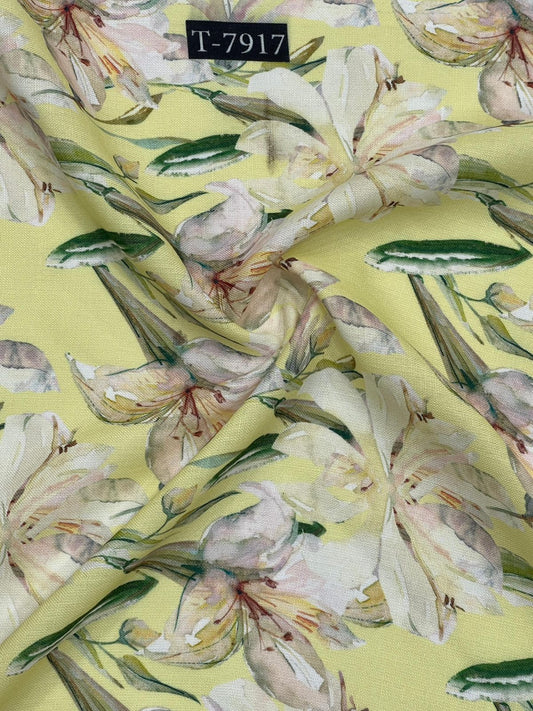 SWISS LINEN COTTON FLORAL PRINTS