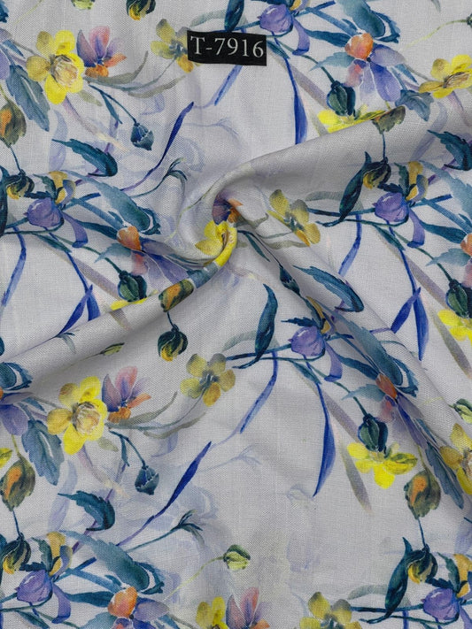 SWISS LINEN COTTON FLORAL PRINTS