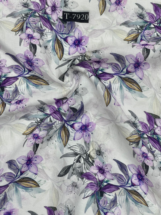 SWISS LINEN COTTON FLORAL PRINTS