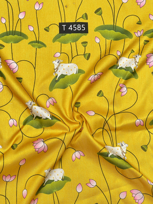 KALAMKARI PRINTS ON TUSSAR SILK