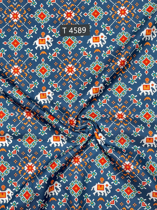 KALAMKARI PRINTS ON TUSSAR SILK