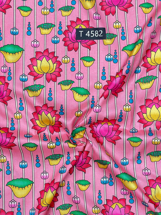 KALAMKARI PRINTS ON TUSSAR SILK