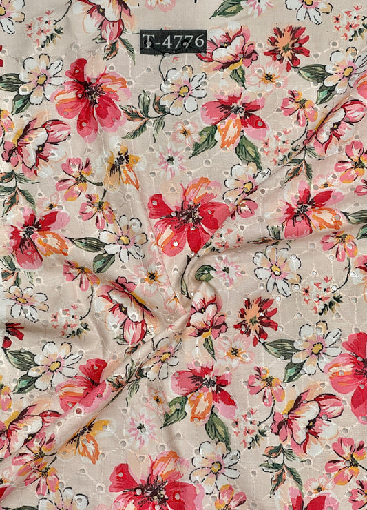 COTTON HAKOBA CHICKEN FLORALS PRINTS