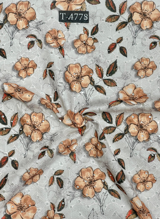 COTTON HAKOBA CHICKEN FLORALS PRINTS