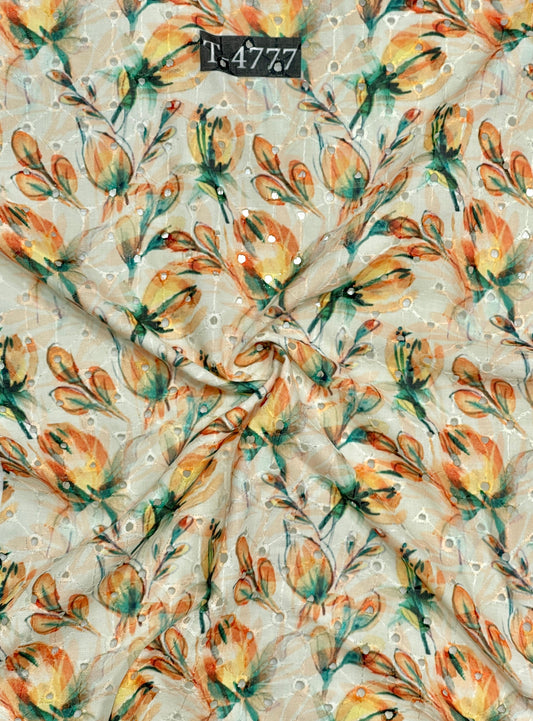 COTTON HAKOBA CHICKEN FLORALS PRINTS