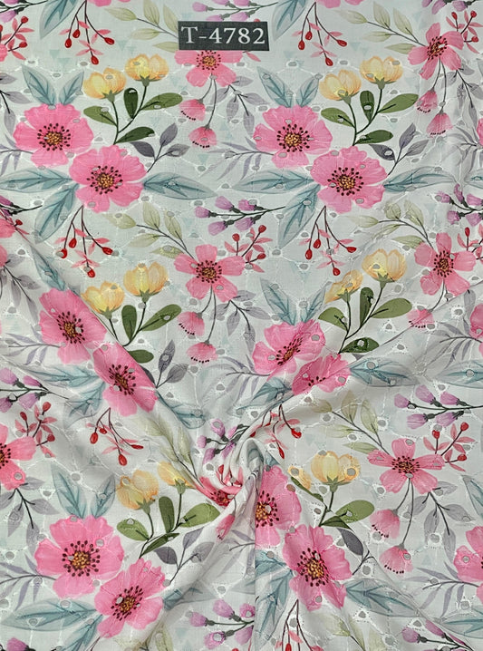 COTTON HAKOBA CHICKEN FLORALS PRINTS