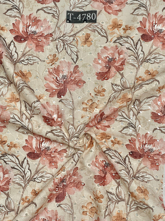 COTTON HAKOBA CHICKEN FLORALS PRINTS