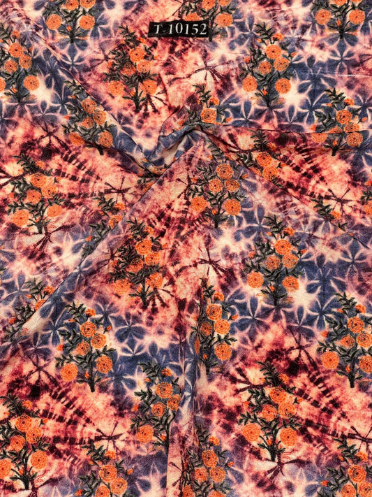 SHIBORI TYE-DYE VELVET DIGITAL PRINTS