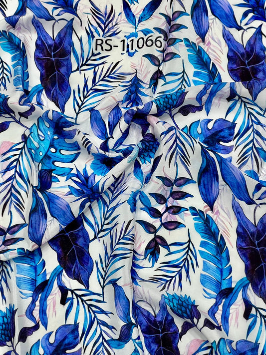 FLORAL PRINTS ON PURE NATURAL CREPE