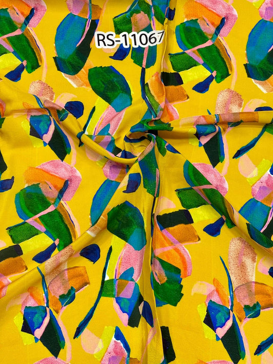 FLORAL PRINTS ON PURE NATURAL CREPE