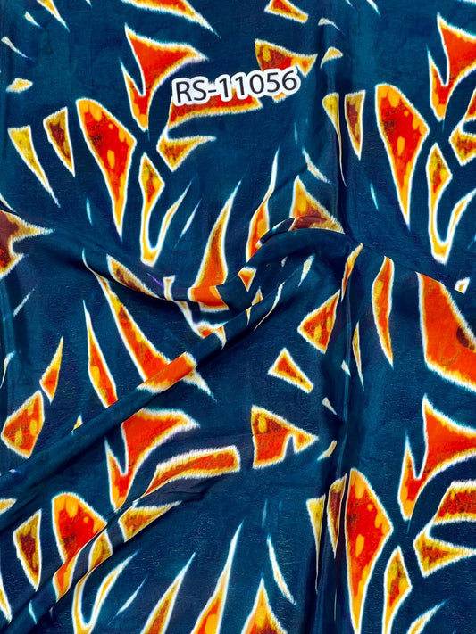 FLORAL PRINTS ON PURE NATURAL CREPE