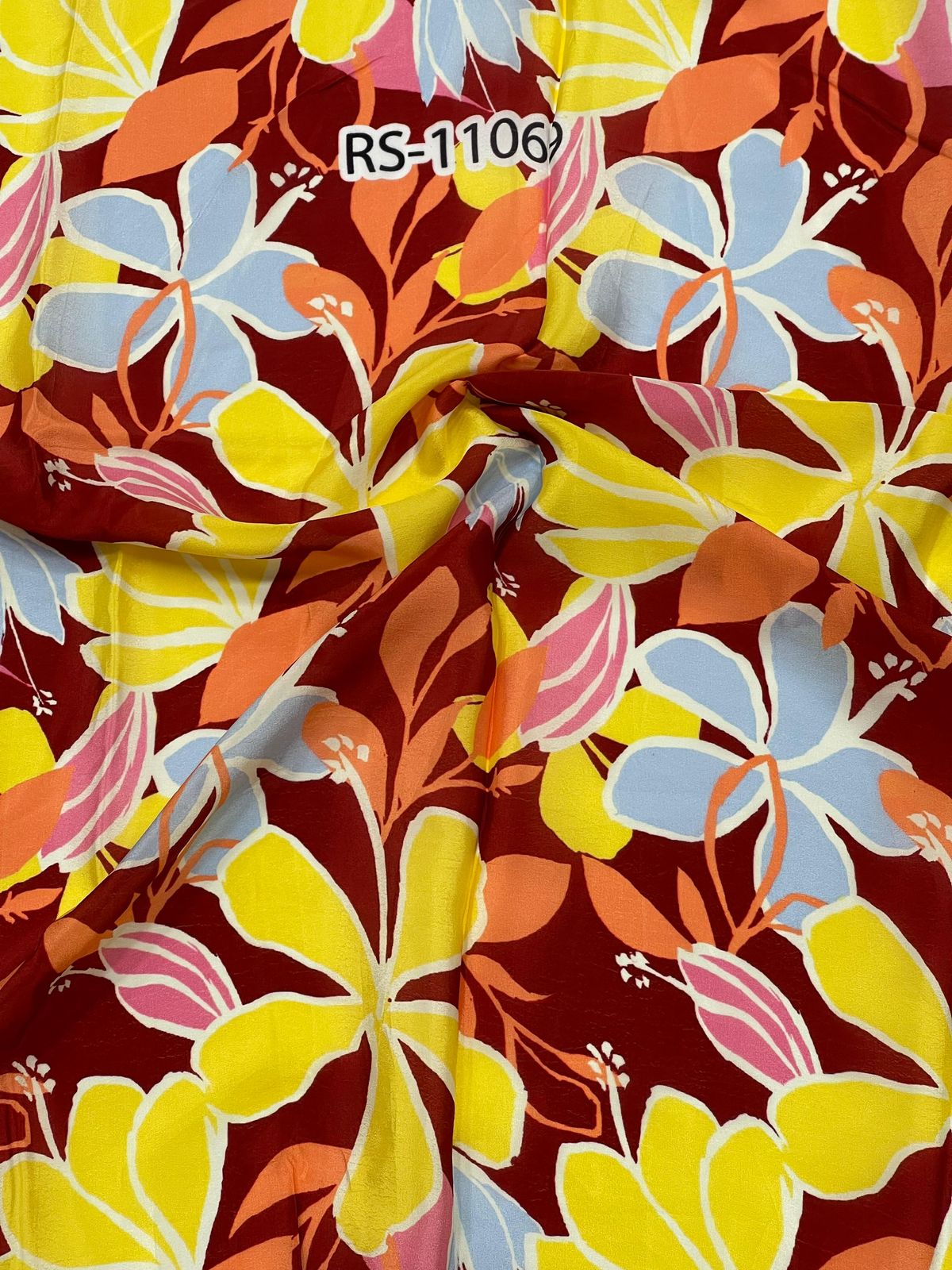 FLORAL PRINTS ON PURE NATURAL CREPE