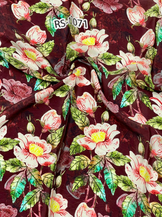 FLORAL PRINTS ON PURE NATURAL CREPE