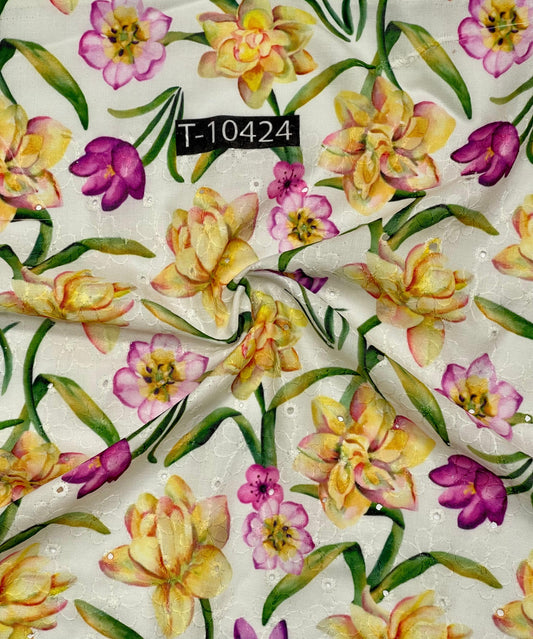 FLORAL HAKOBA WITH EMBROIDERY