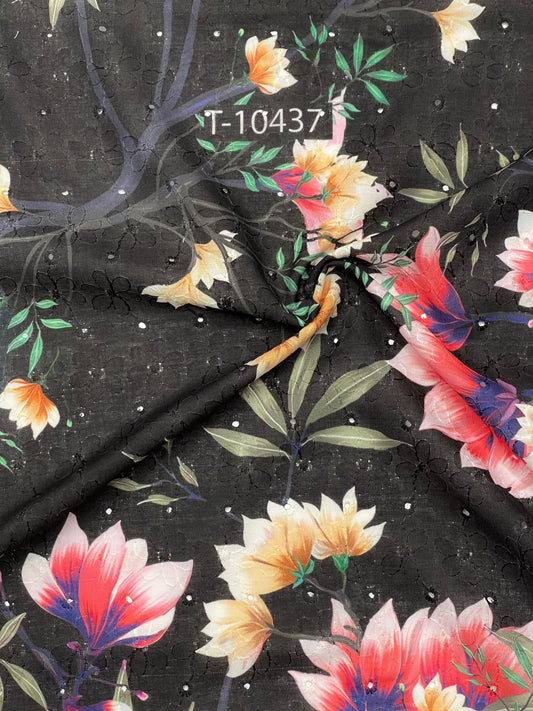 FLORAL HAKOBA WITH EMBROIDERY