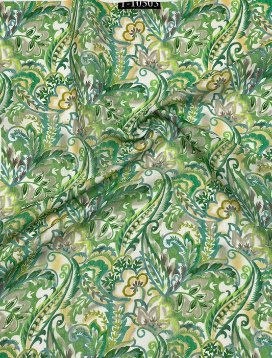 SWISS COTTON LINEN FLORAL DIGITAL PRINTS