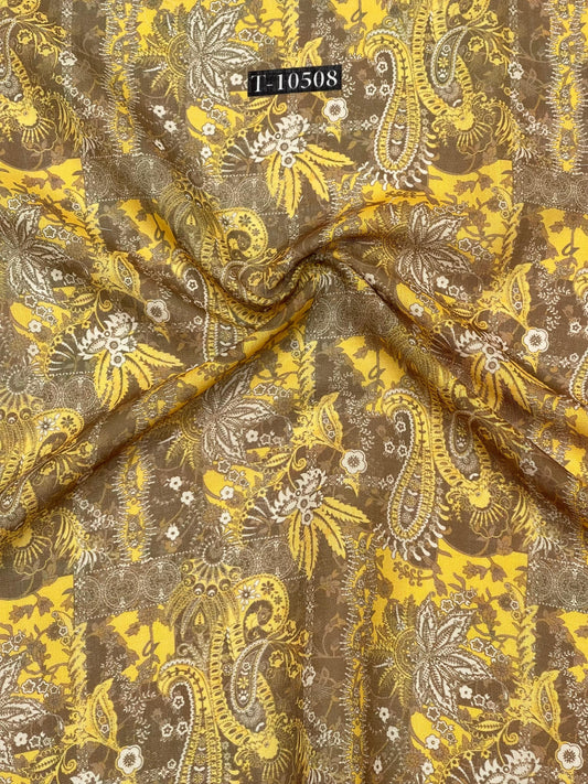 SWISS COTTON LINEN FLORAL DIGITAL PRINTS