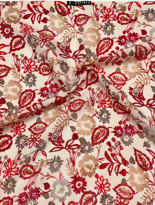 SWISS COTTON LINEN FLORAL DIGITAL PRINTS