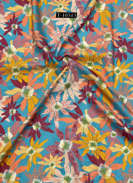 FLORAL POLY RAYON DIGITAL PRINTS