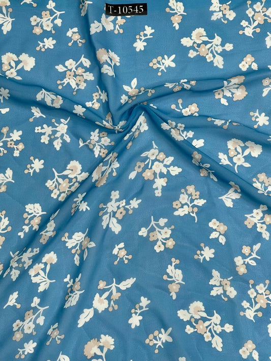 ATTRACTIVE FLORAL PRINT ON GEORGETTE