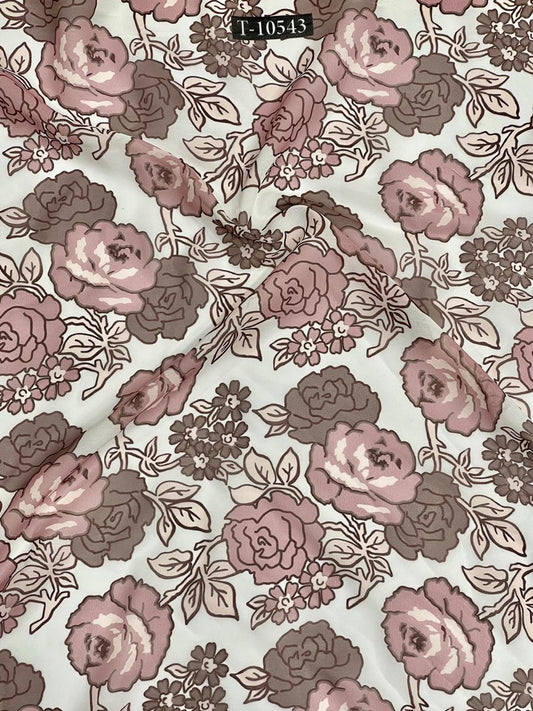 ATTRACTIVE FLORAL PRINT ON GEORGETTE