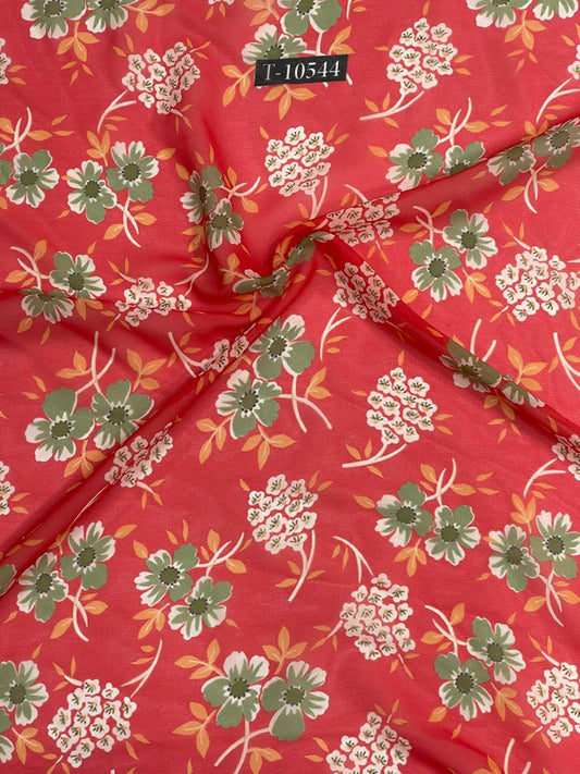 ATTRACTIVE FLORAL PRINT ON GEORGETTE