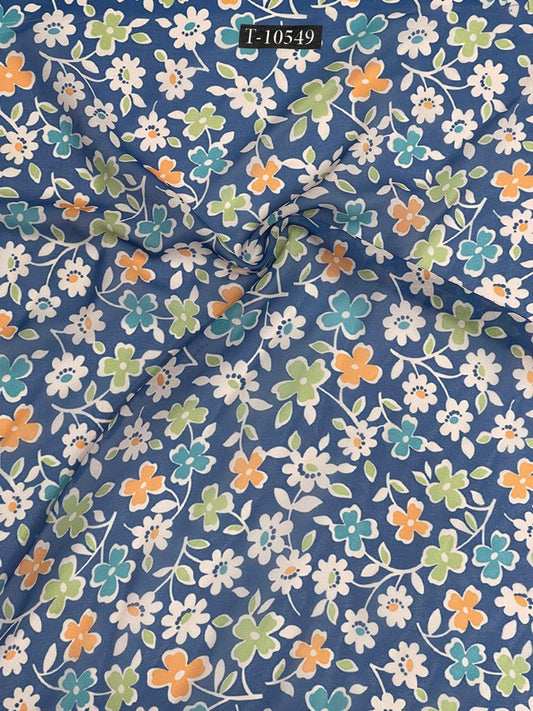 ATTRACTIVE FLORAL PRINT ON GEORGETTE