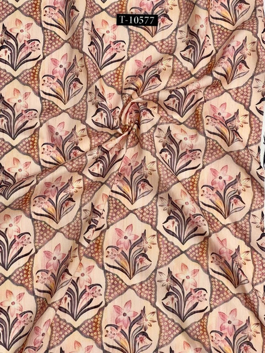 SUPER TRENDING ABSTRACT PRINT SEMI PURE MUSLIN