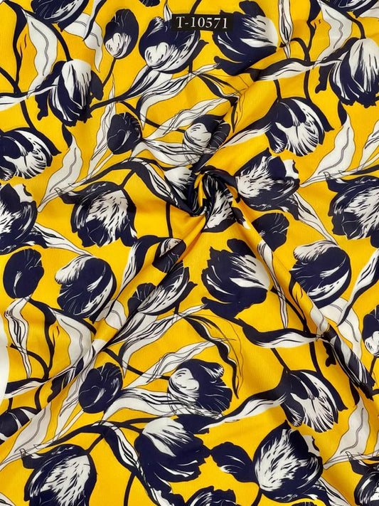 SUPER TRENDING ABSTRACT PRINT SEMI PURE MUSLIN