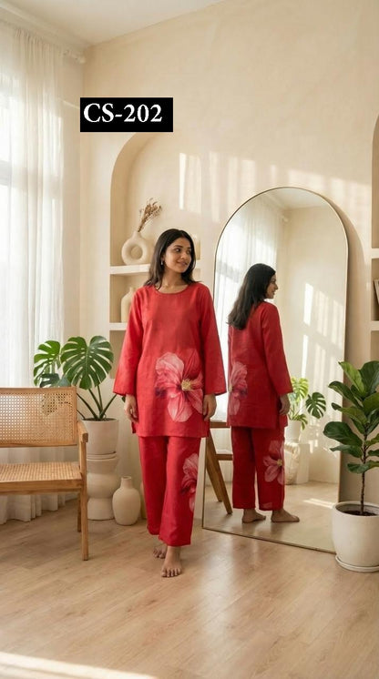 Scarlet Flora - Imported Rayon