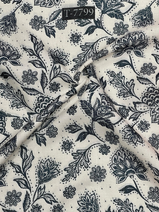 Swiss Cotton Linen Abstract Prints