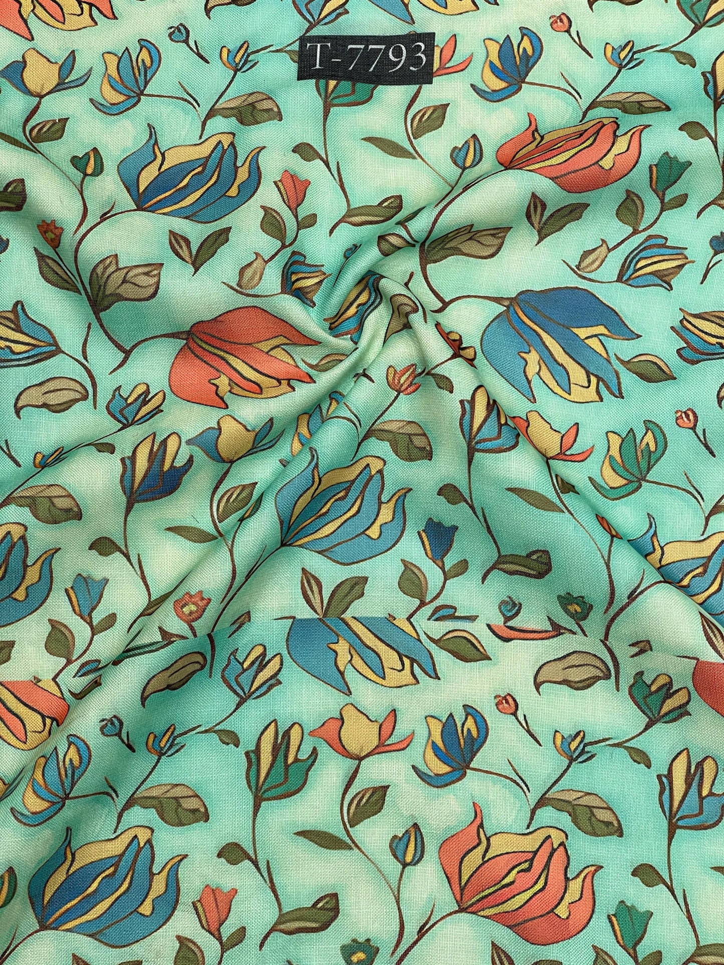 Swiss Cotton Linen Abstract Prints